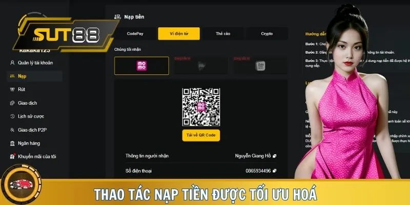 Hướng dẫn nạp tiền chỉ với 3 bước đơn giản